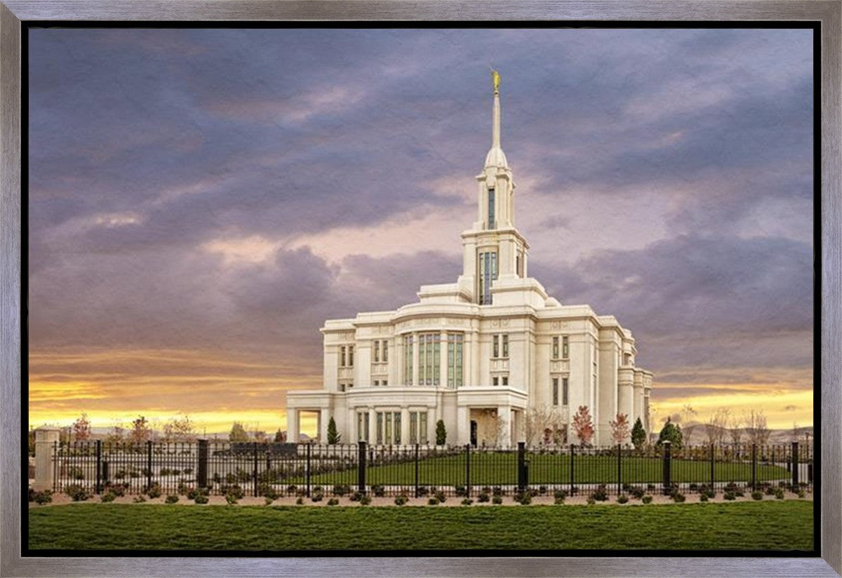 Payson Temple Storm Breaks Gallery Wrap