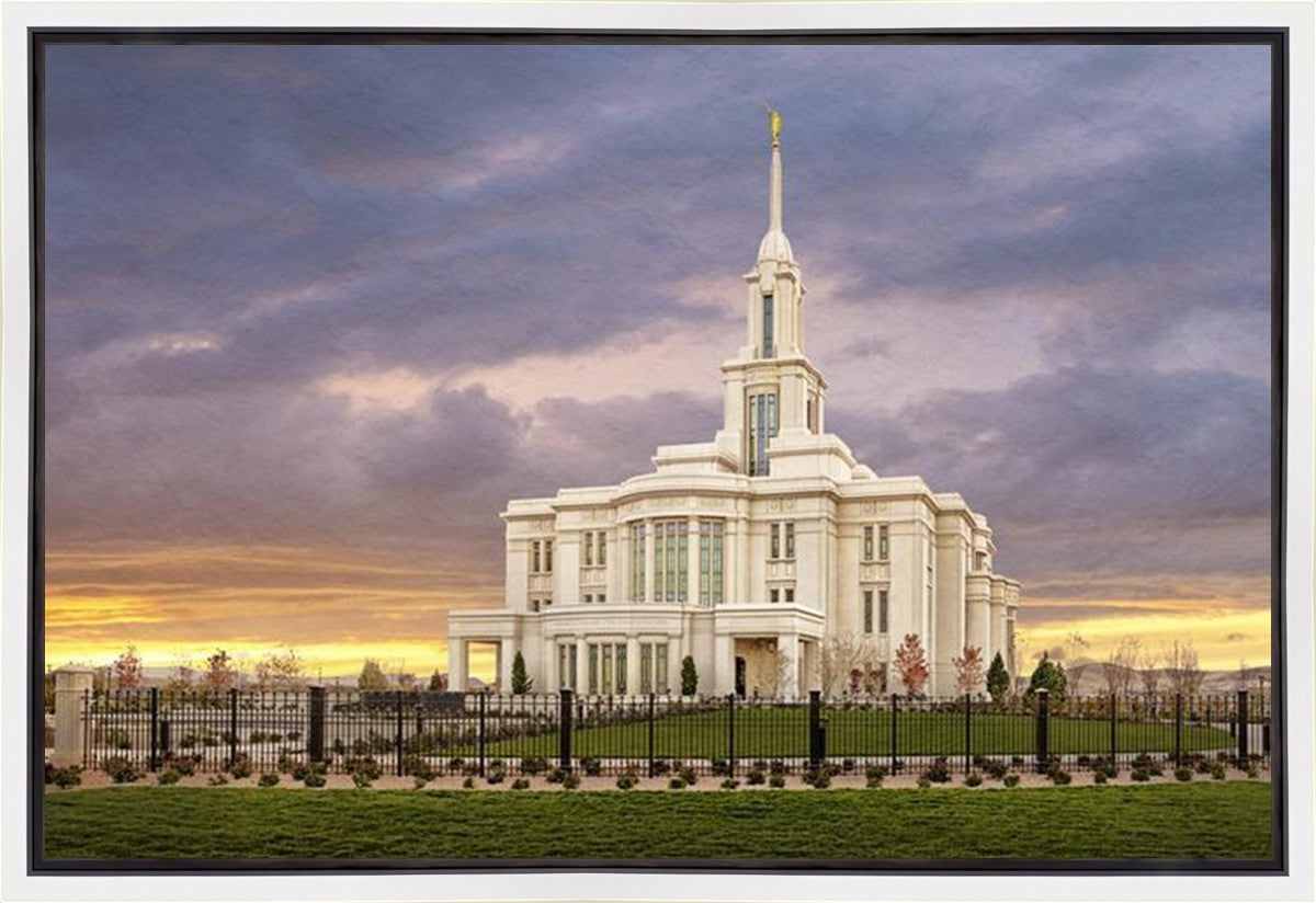 Payson Temple Storm Breaks Gallery Wrap