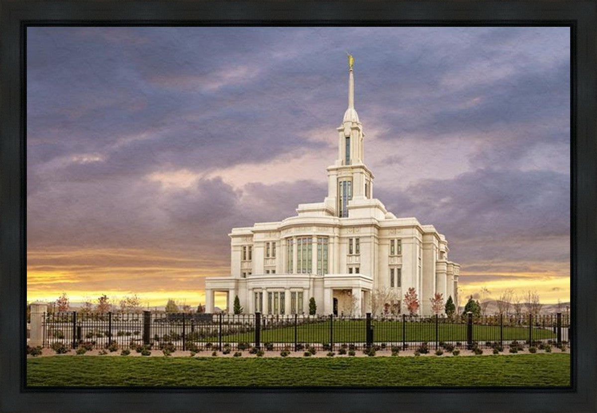 Payson Temple Storm Breaks Gallery Wrap