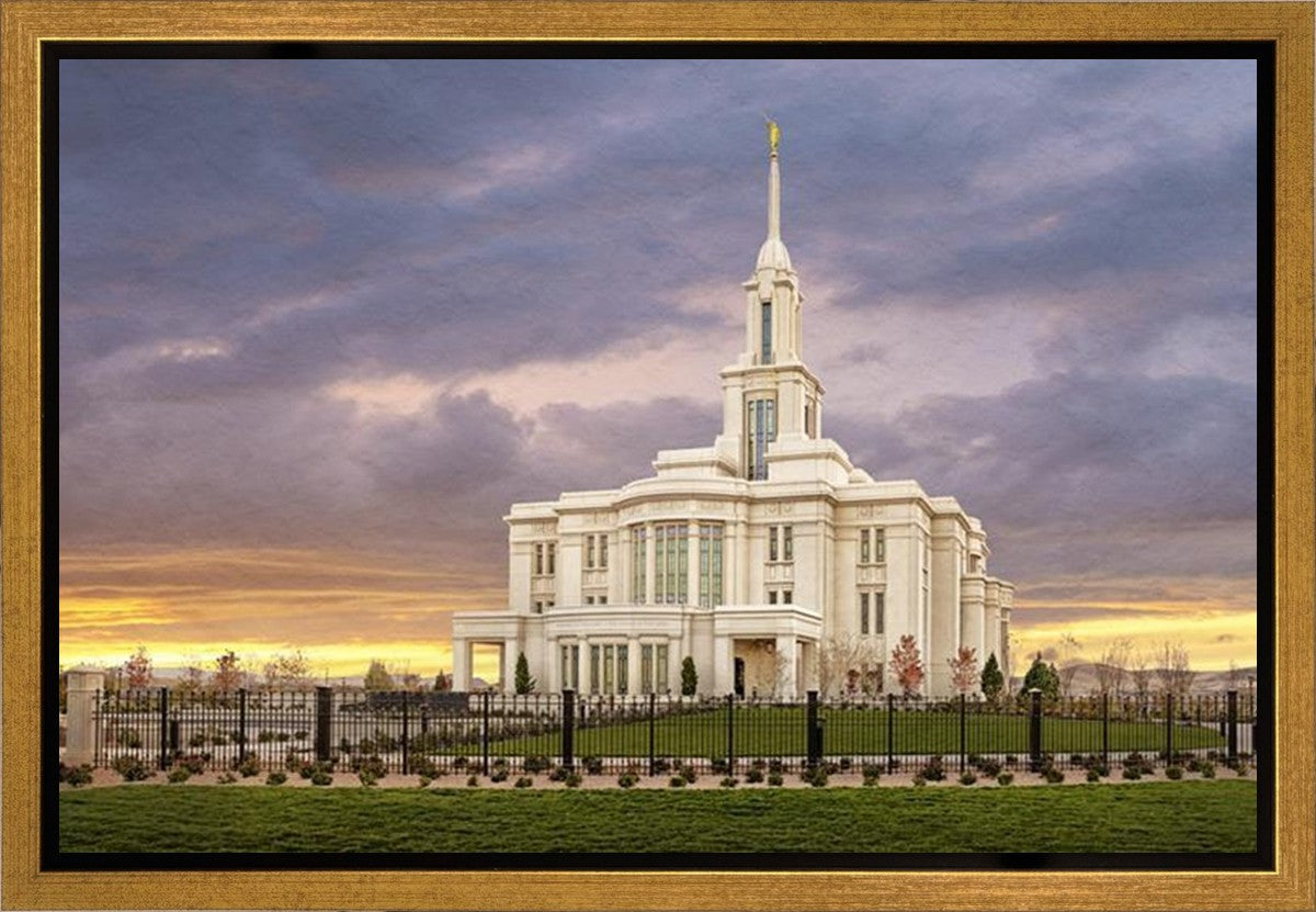 Payson Temple Storm Breaks Gallery Wrap
