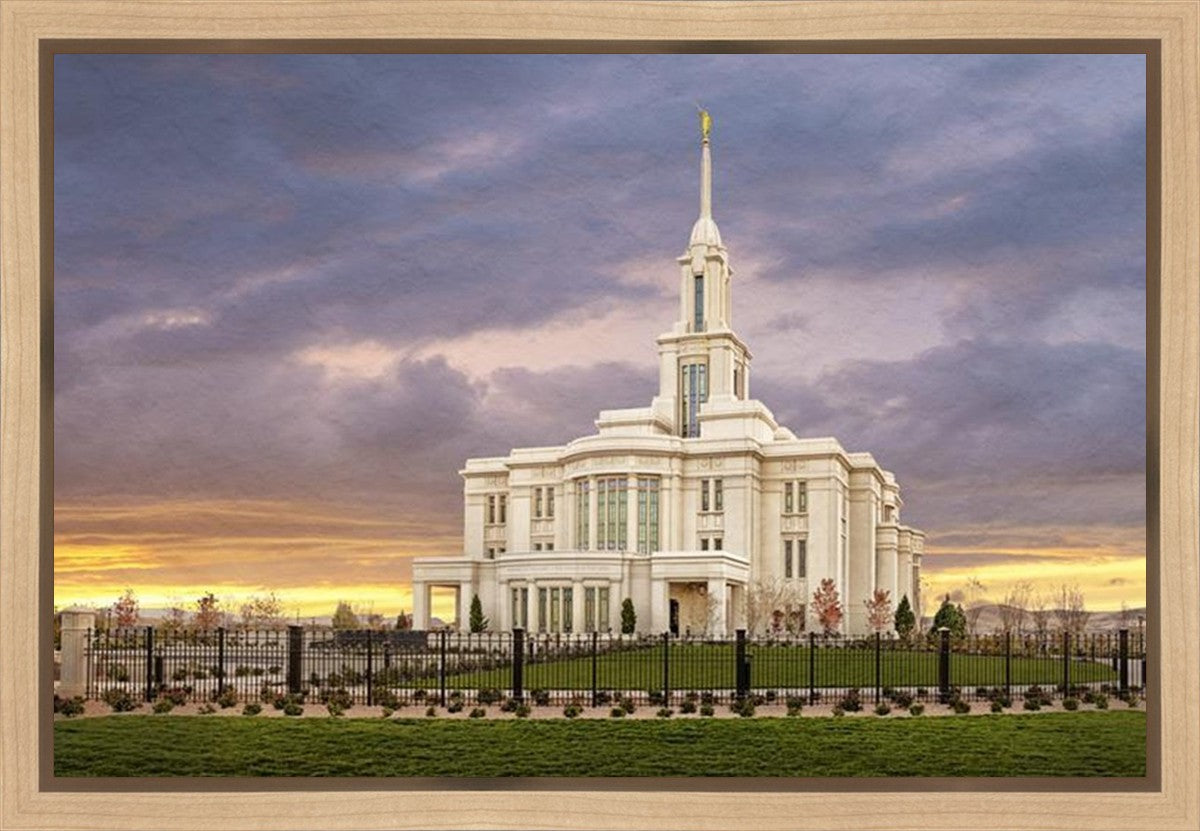 Payson Temple Storm Breaks Gallery Wrap