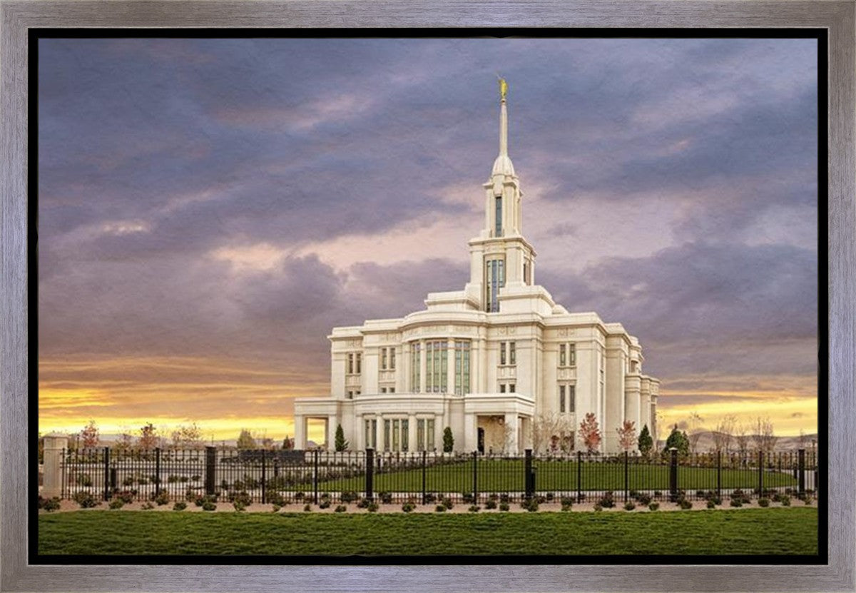 Payson Temple Storm Breaks Gallery Wrap