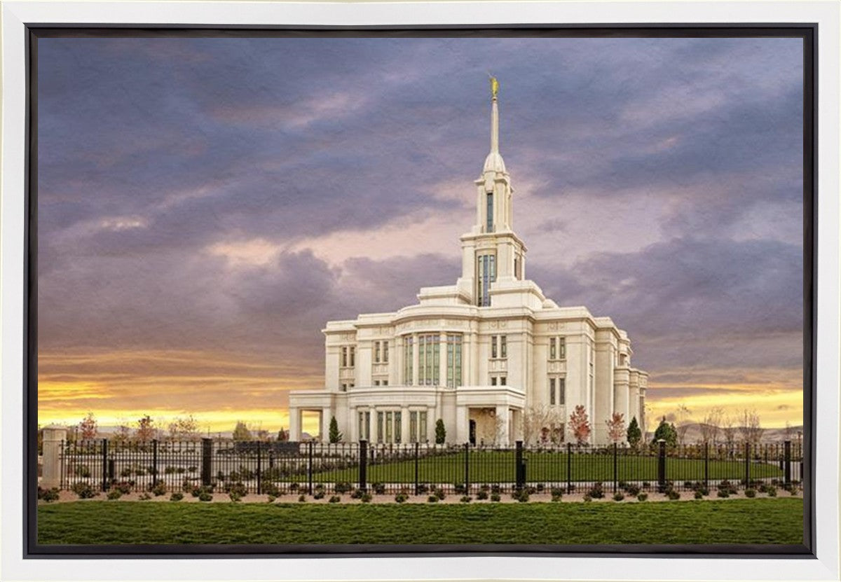 Payson Temple Storm Breaks Gallery Wrap