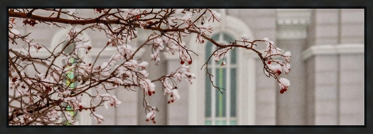Mount Timpanogos Temple Snowfall Gallery Wrap