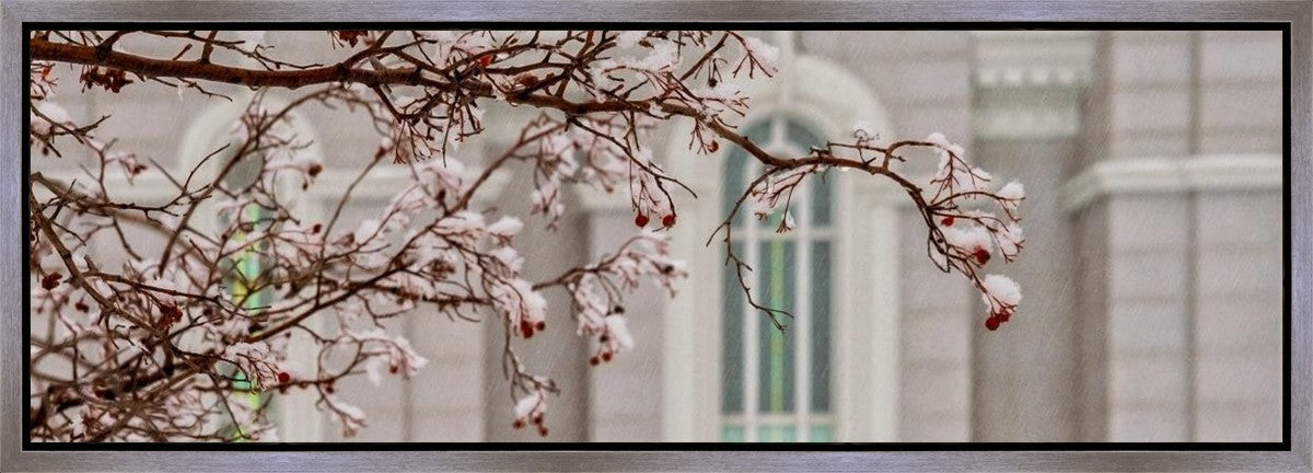 Mount Timpanogos Temple Snowfall Gallery Wrap
