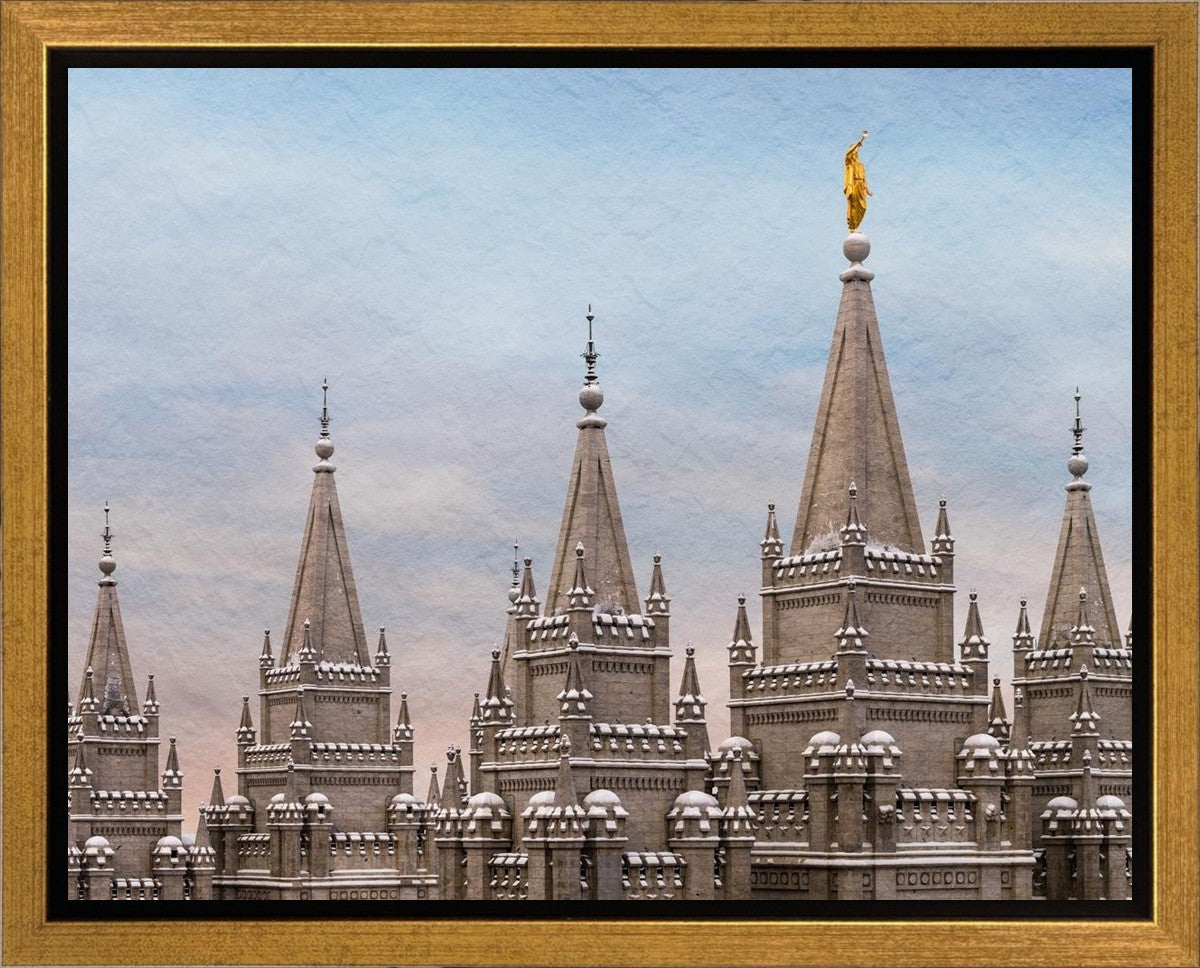 Salt Lake Temple Winter Ramparts Gallery Wrap