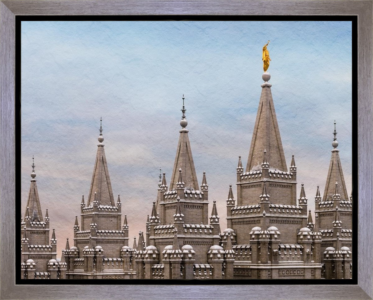 Salt Lake Temple Winter Ramparts Gallery Wrap