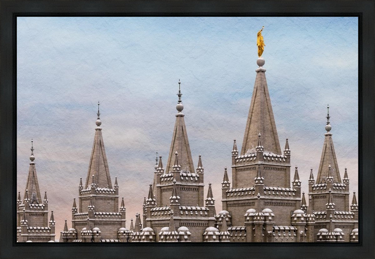 Salt Lake Temple Winter Ramparts Gallery Wrap
