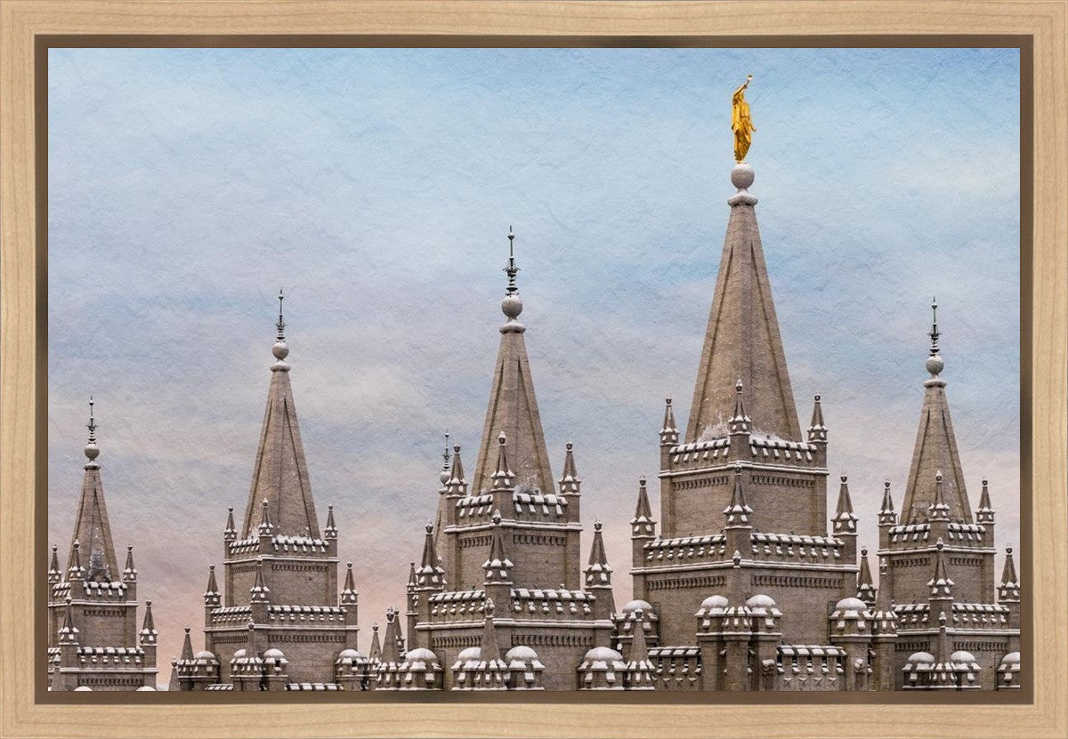 Salt Lake Temple Winter Ramparts Gallery Wrap