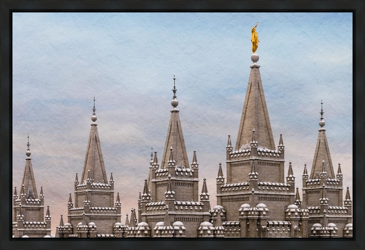 Salt Lake Temple Winter Ramparts Gallery Wrap