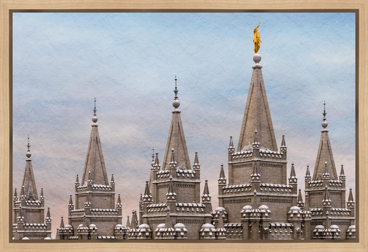 Salt Lake Temple Winter Ramparts Gallery Wrap