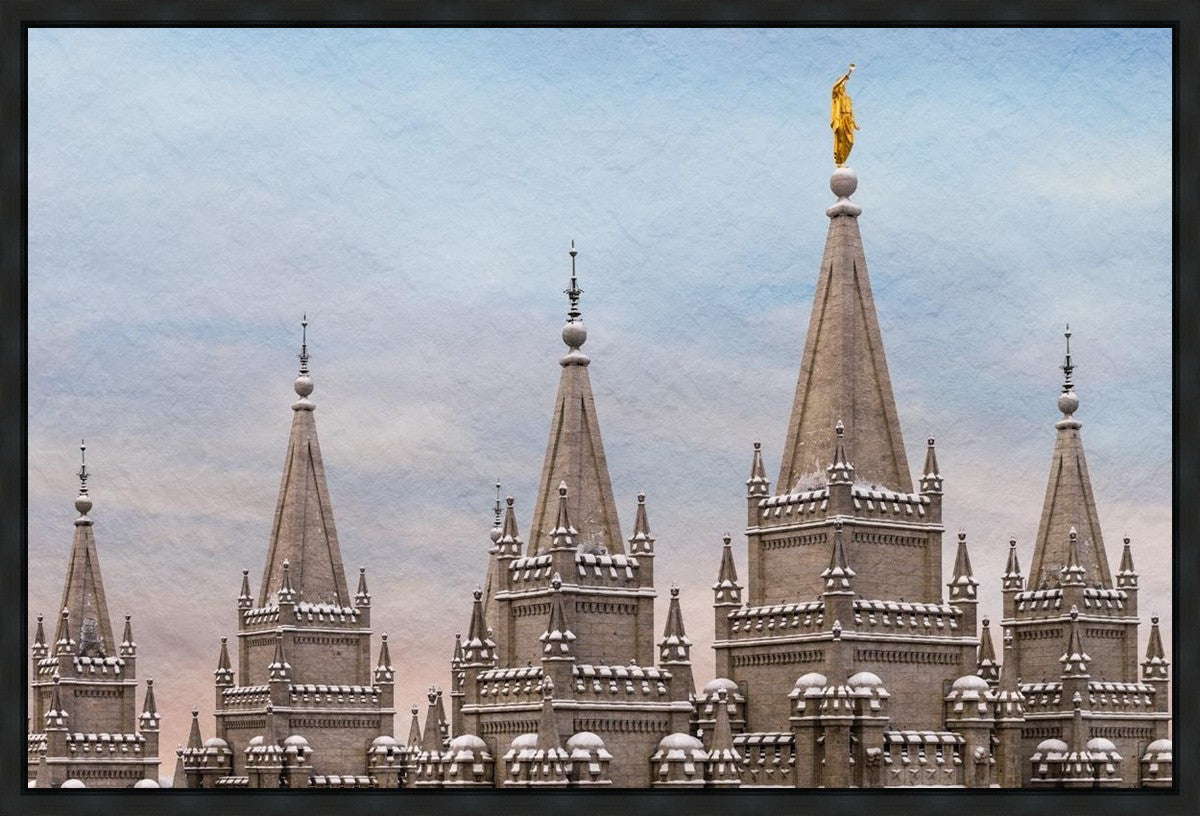 Salt Lake Temple Winter Ramparts Gallery Wrap