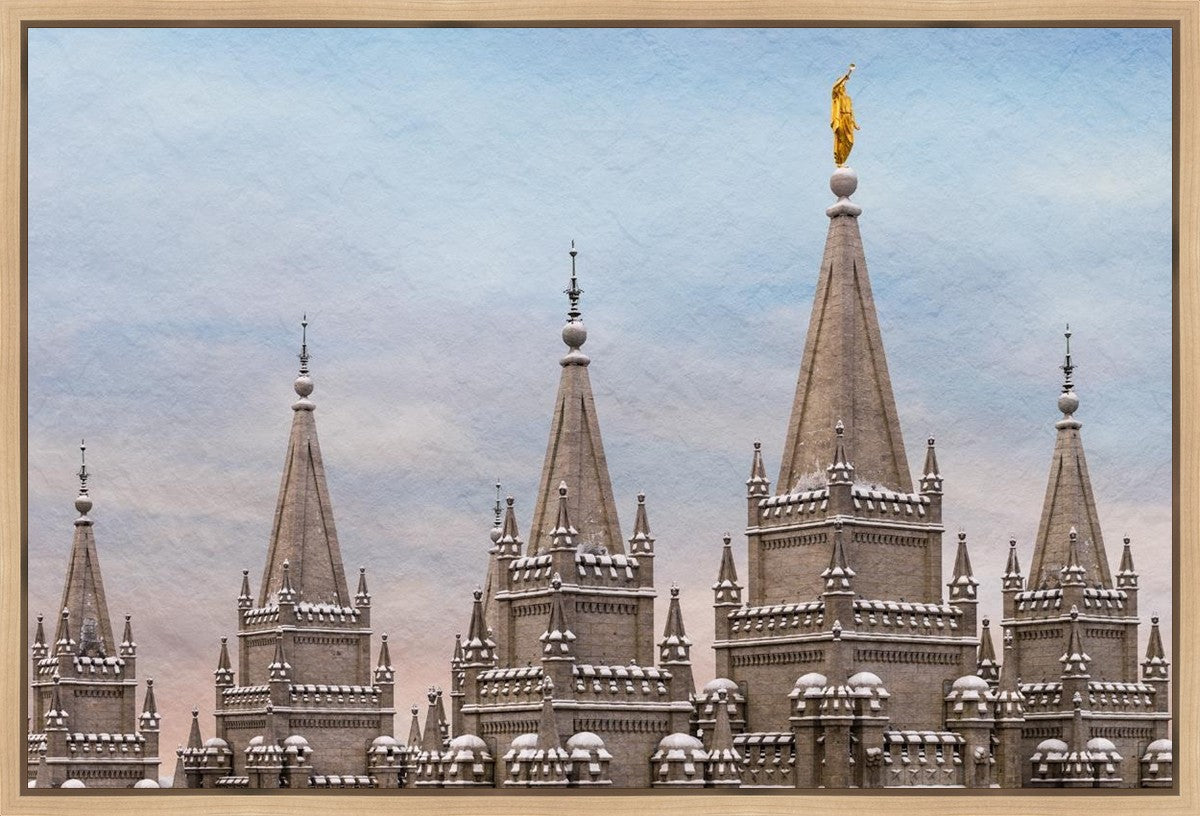 Salt Lake Temple Winter Ramparts Gallery Wrap