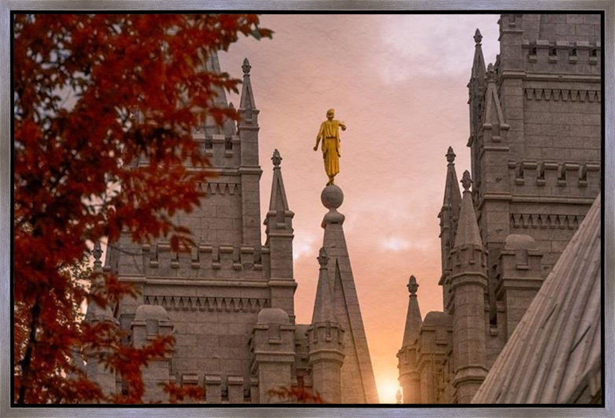 Salt Lake Temple Angel from on High Gallery Wrap