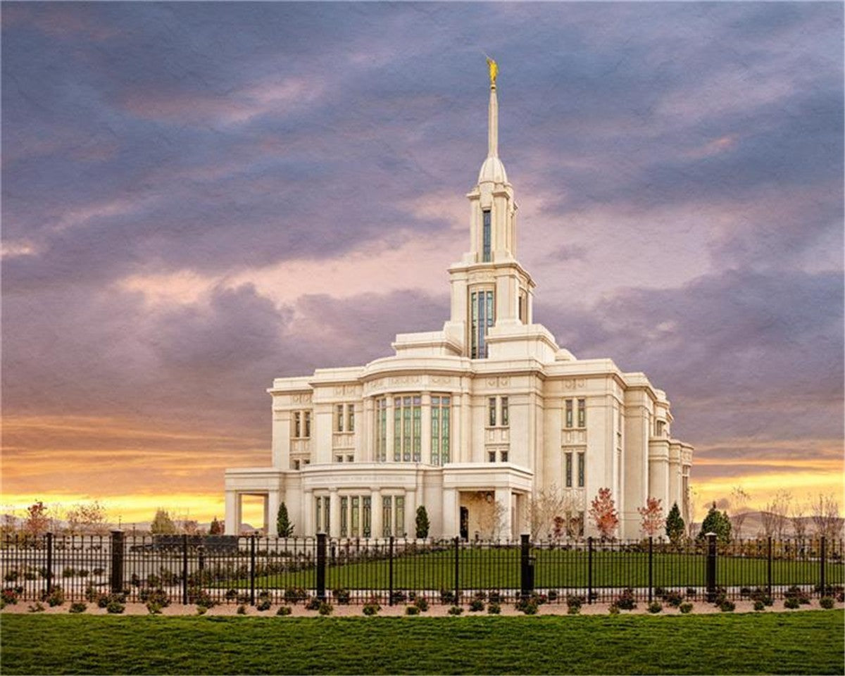 Payson Temple Storm Breaks Gallery Wrap