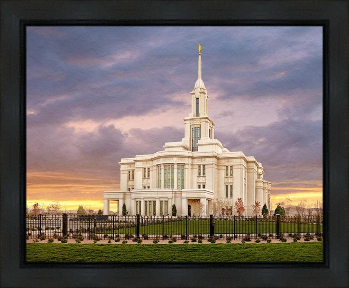 Payson Temple Storm Breaks Gallery Wrap