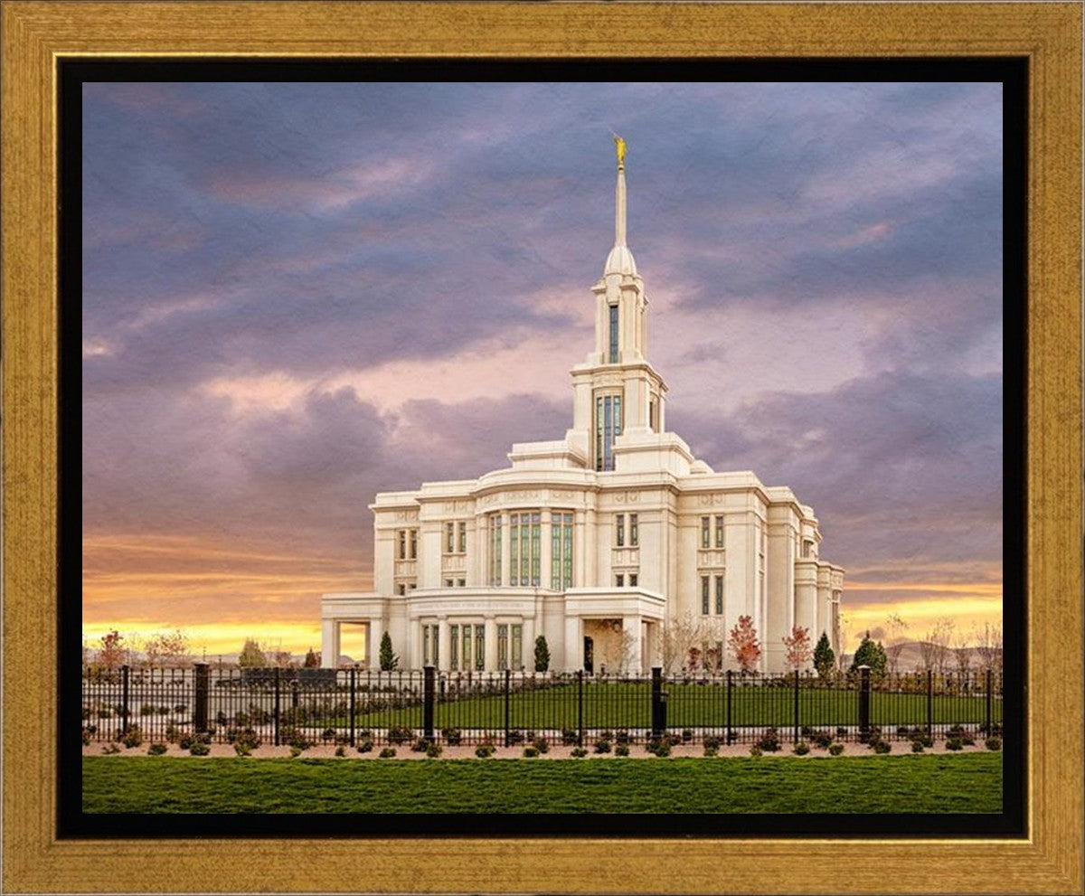 Payson Temple Storm Breaks Gallery Wrap