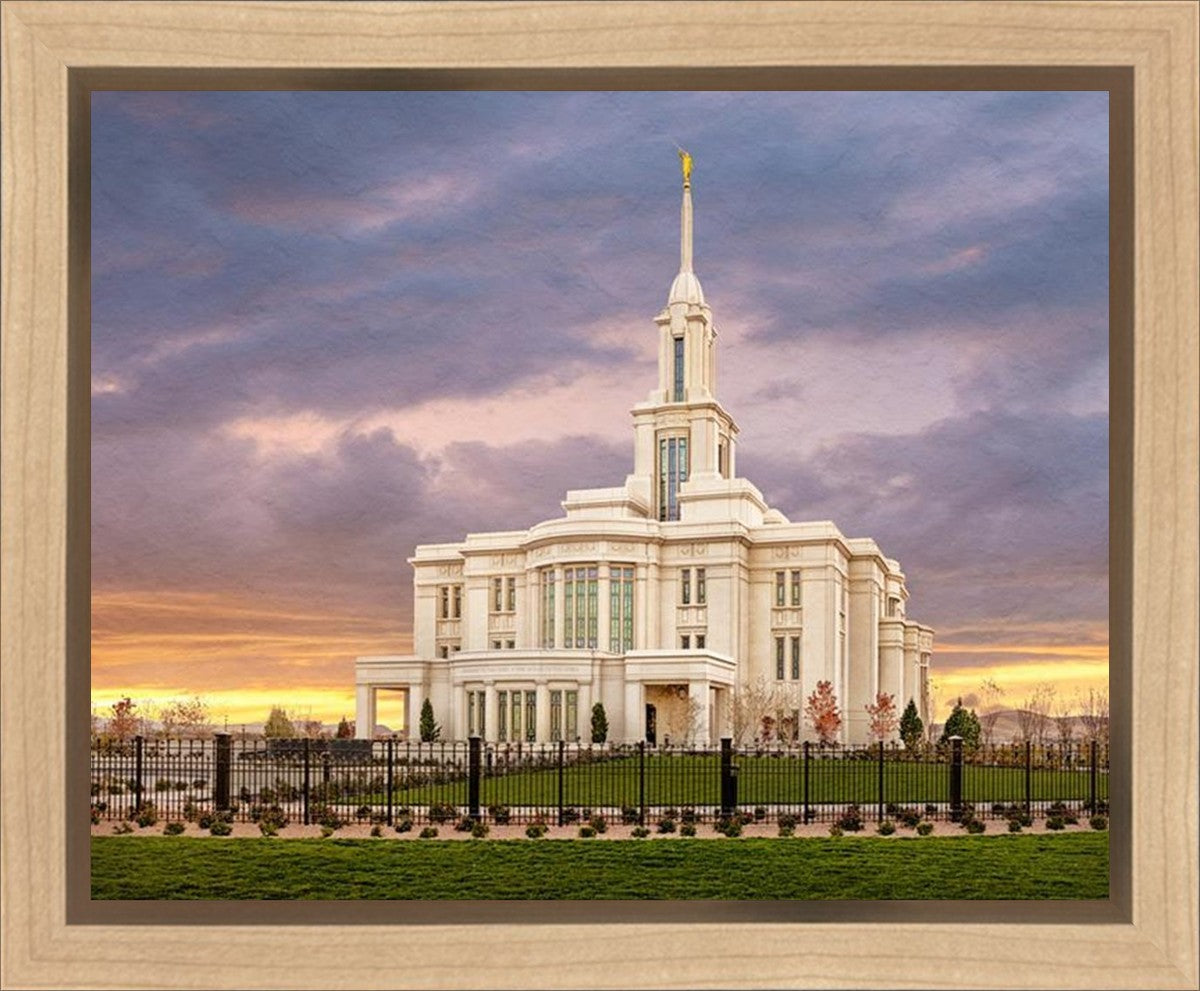 Payson Temple Storm Breaks Gallery Wrap