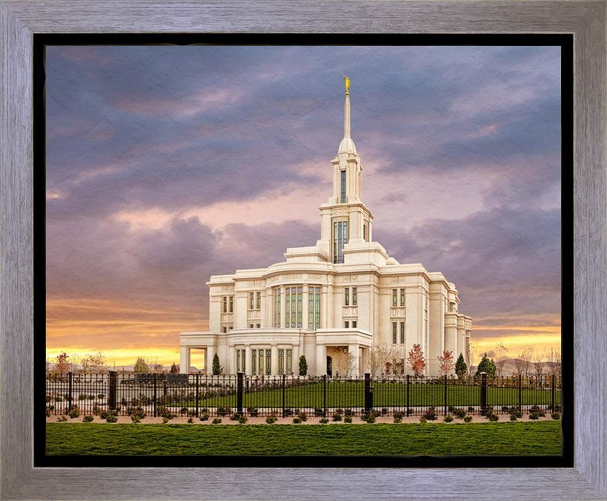 Payson Temple Storm Breaks Gallery Wrap
