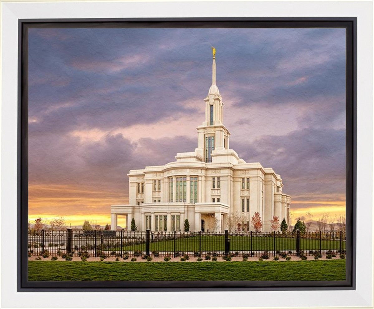 Payson Temple Storm Breaks Gallery Wrap