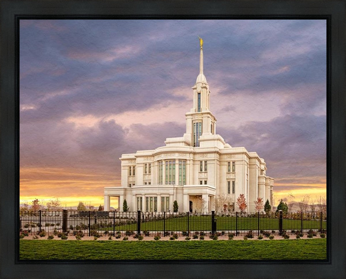 Payson Temple Storm Breaks Gallery Wrap