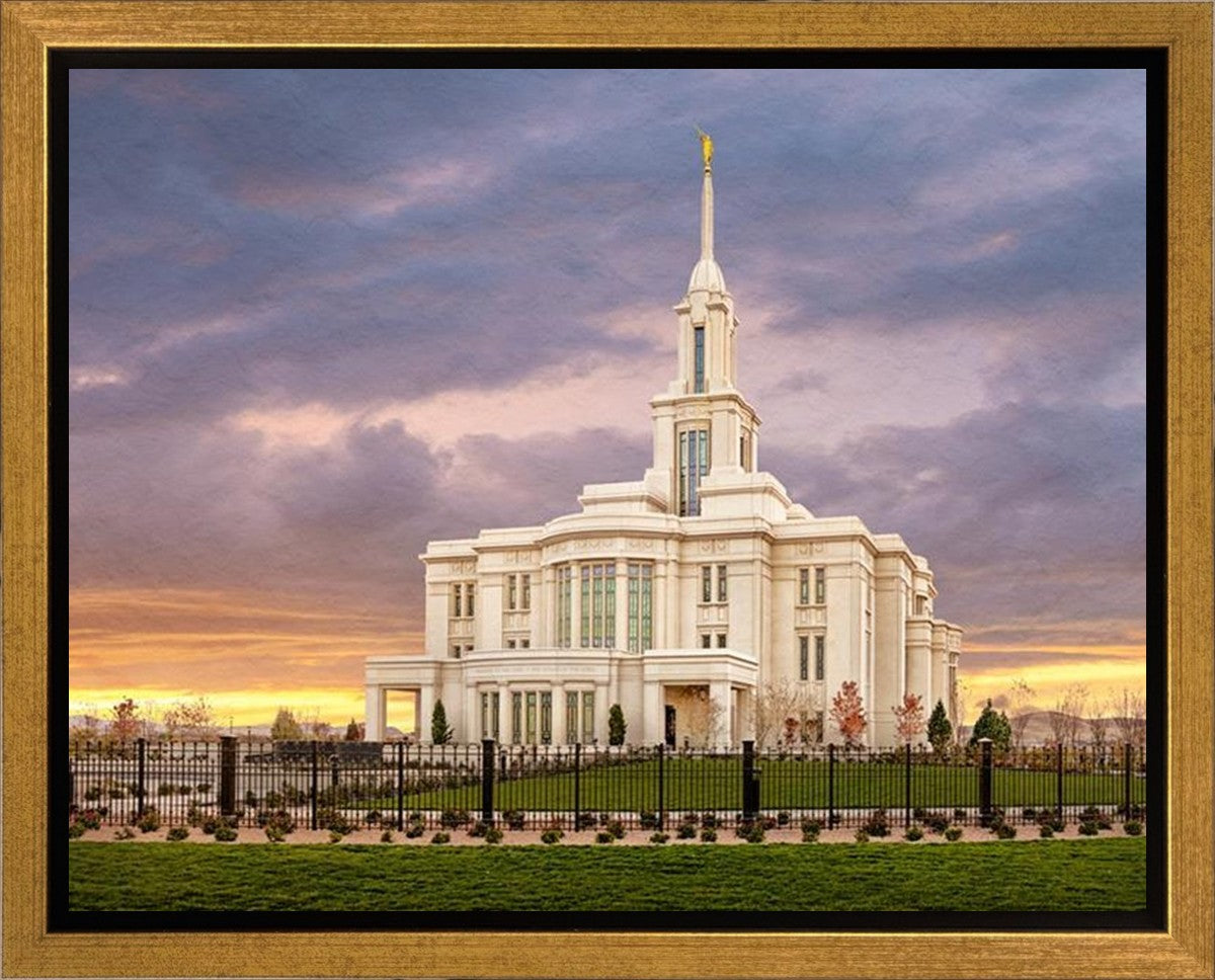 Payson Temple Storm Breaks Gallery Wrap