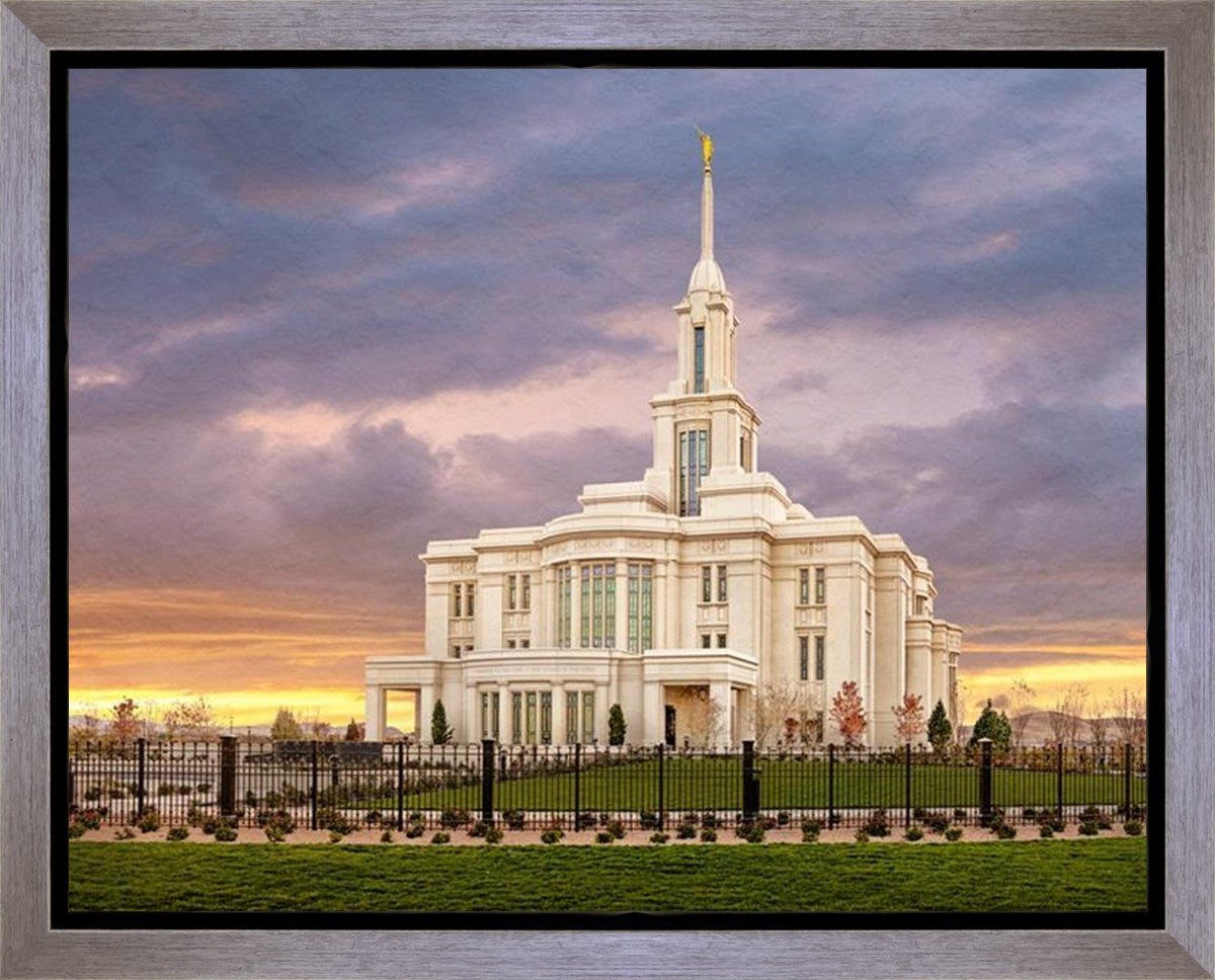 Payson Temple Storm Breaks Gallery Wrap