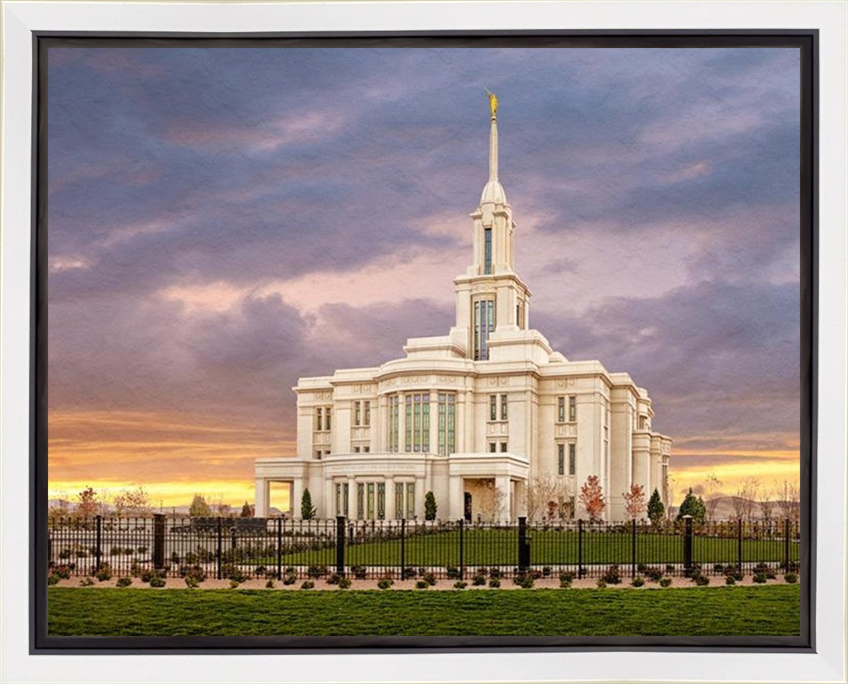 Payson Temple Storm Breaks Gallery Wrap