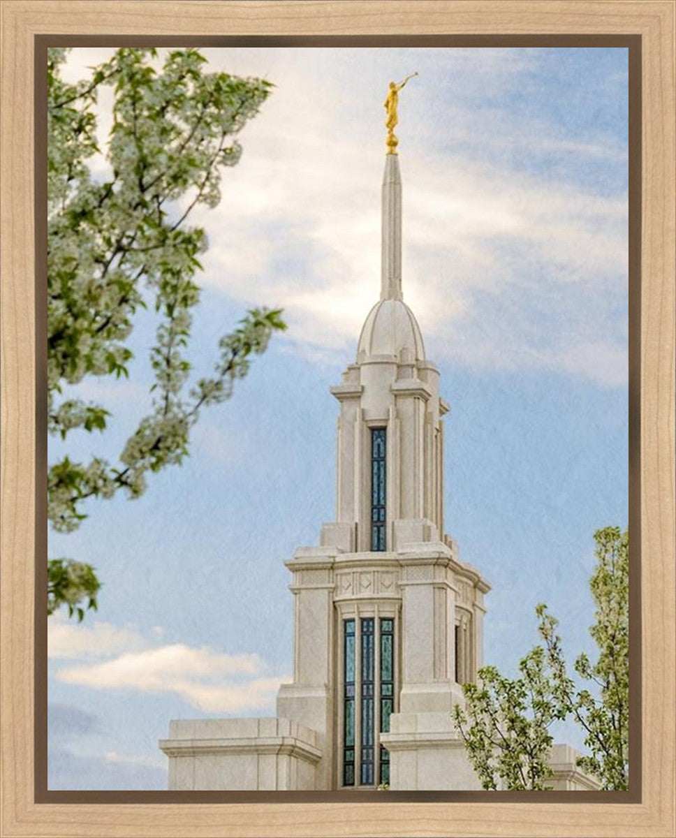Payson Temple Blossoming Spire Gallery Wrap