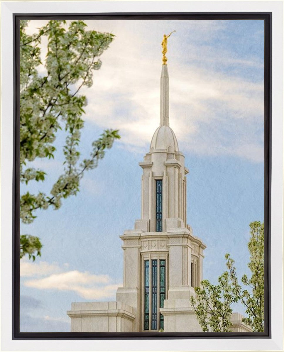 Payson Temple Blossoming Spire Gallery Wrap