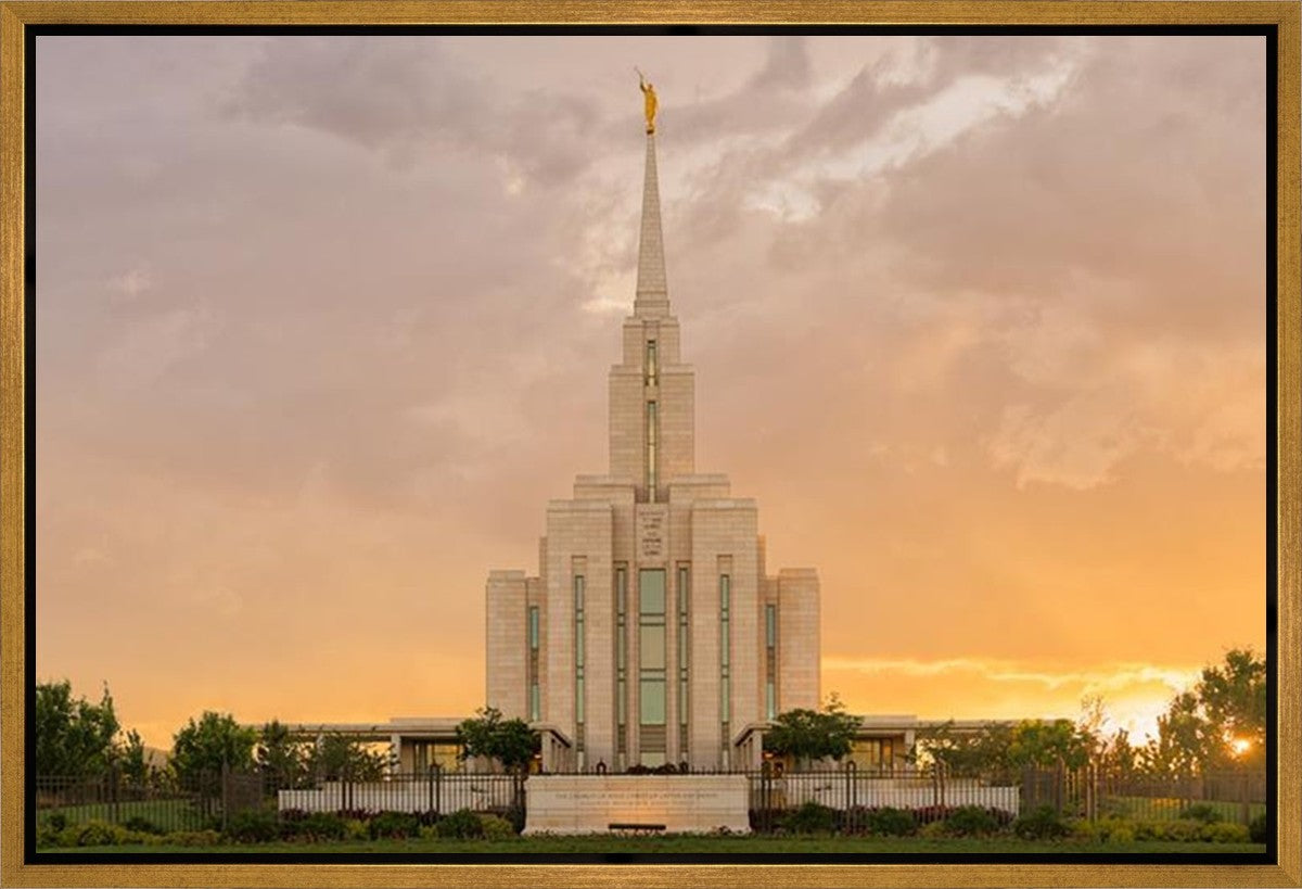 Oquirrh Mountain Sunset Gallery Wrap