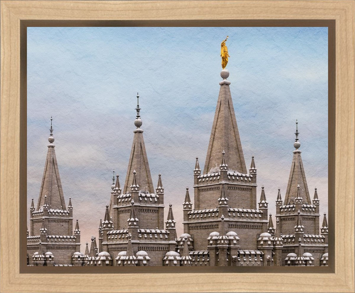 Salt Lake Temple Winter Ramparts Gallery Wrap