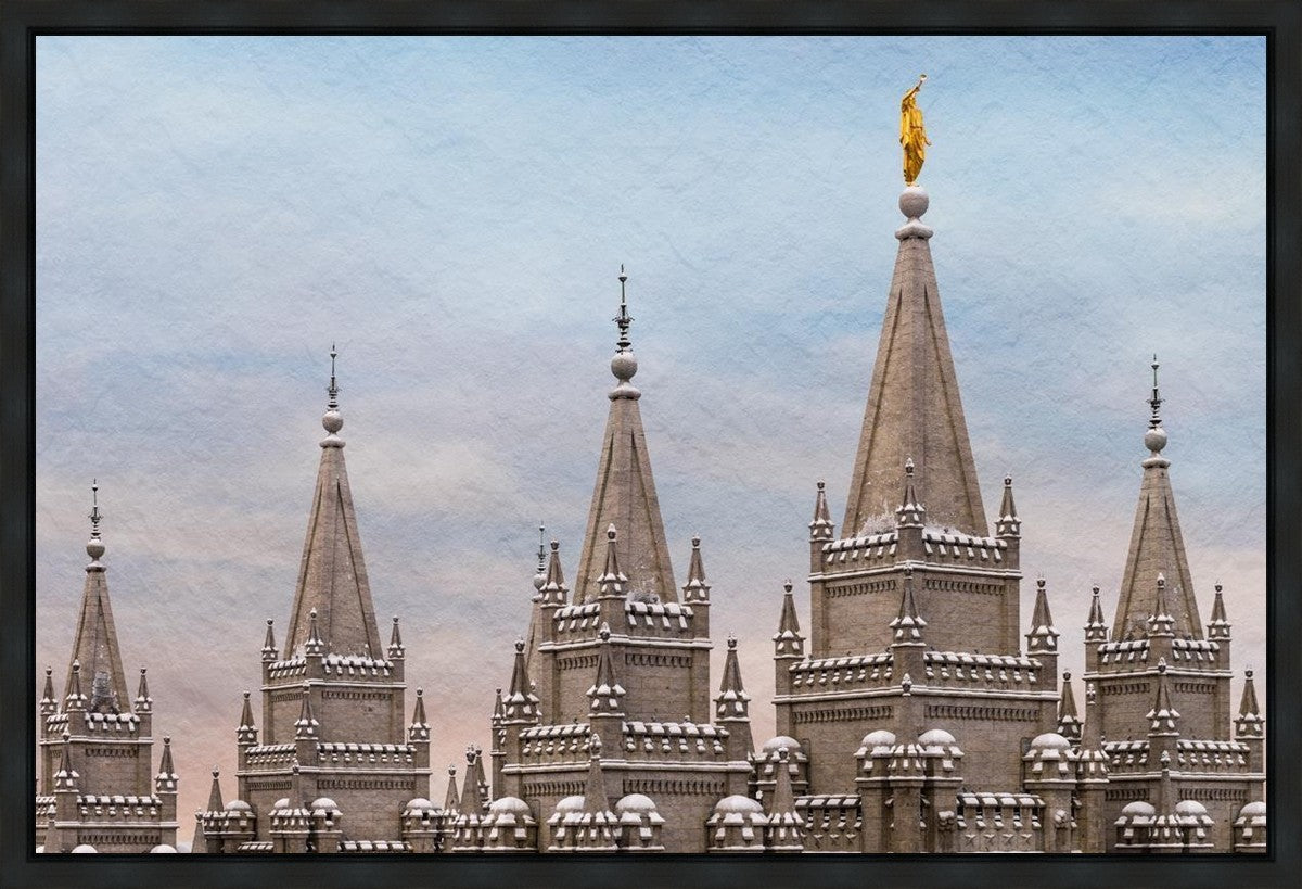 Salt Lake Temple Winter Ramparts Gallery Wrap