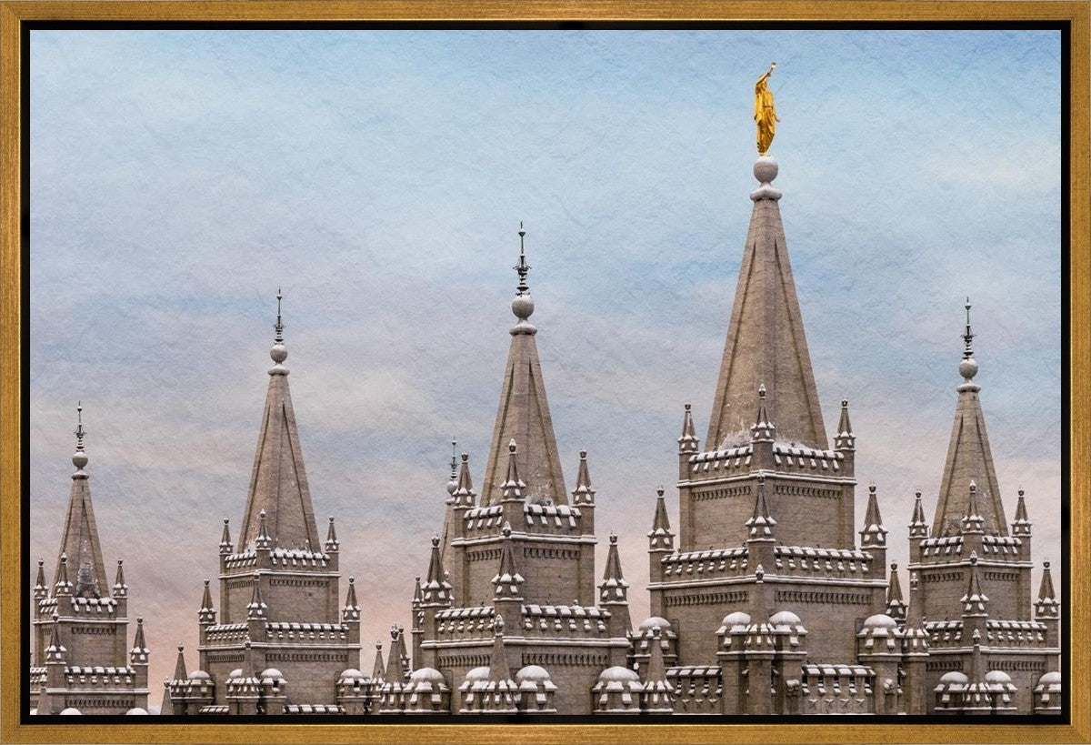 Salt Lake Temple Winter Ramparts Gallery Wrap