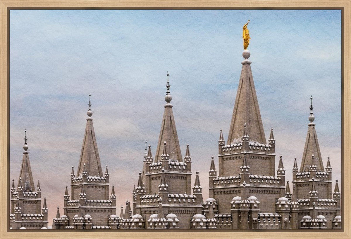 Salt Lake Temple Winter Ramparts Gallery Wrap