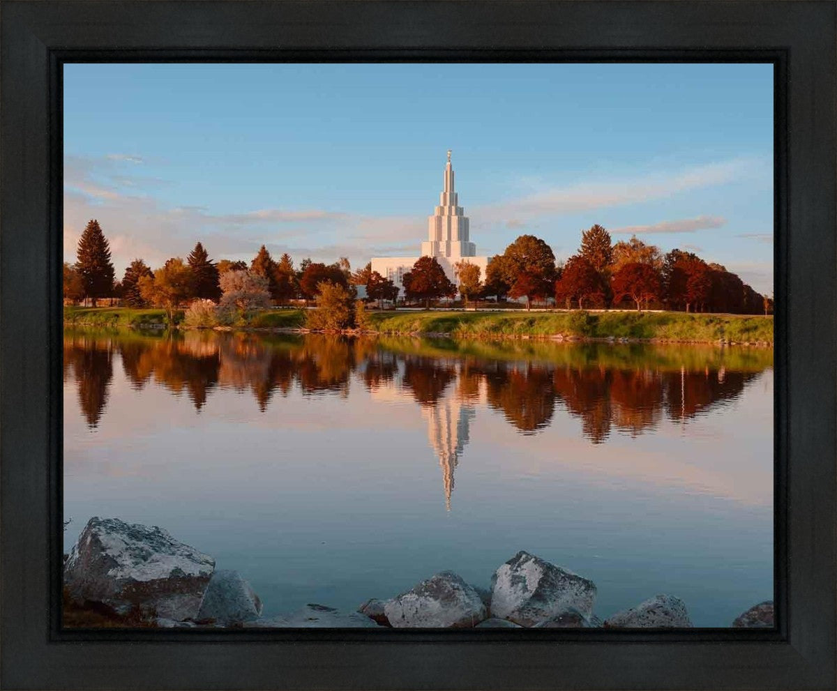 Idaho Falls Sunset on the River Gallery Wrap