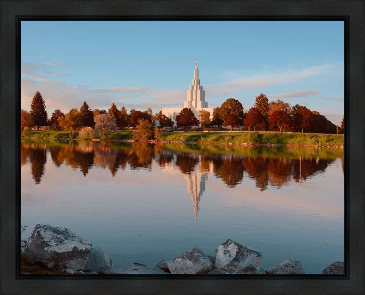 Idaho Falls Sunset on the River Gallery Wrap
