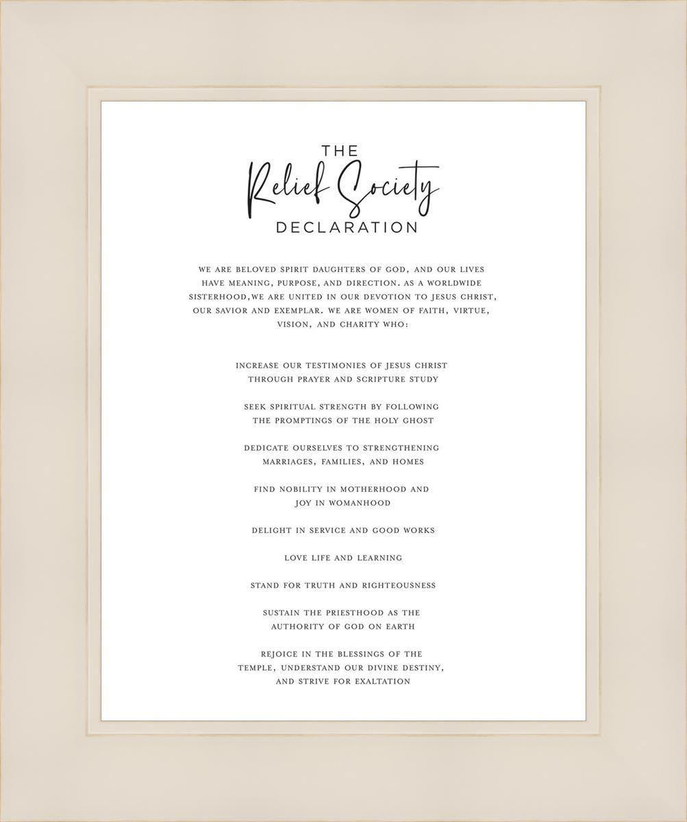 The Relief Society Declaration