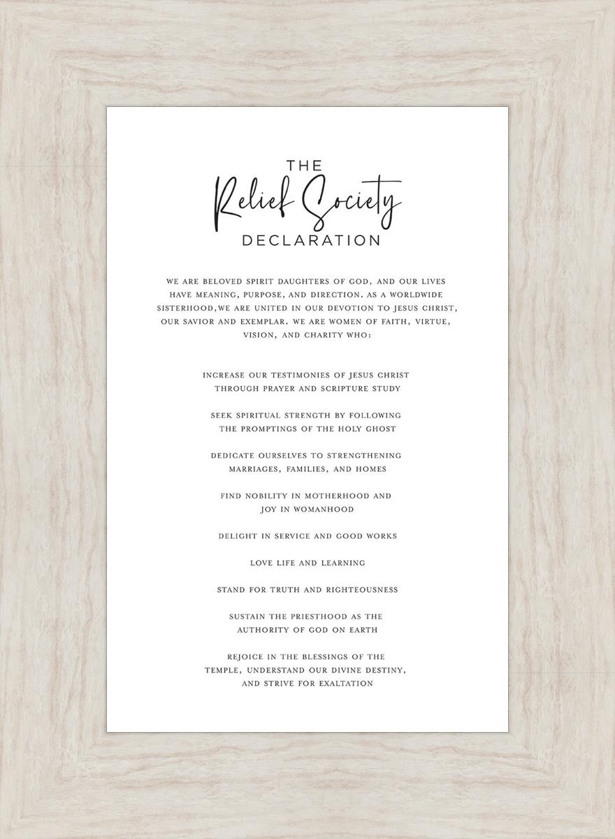 The Relief Society Declaration