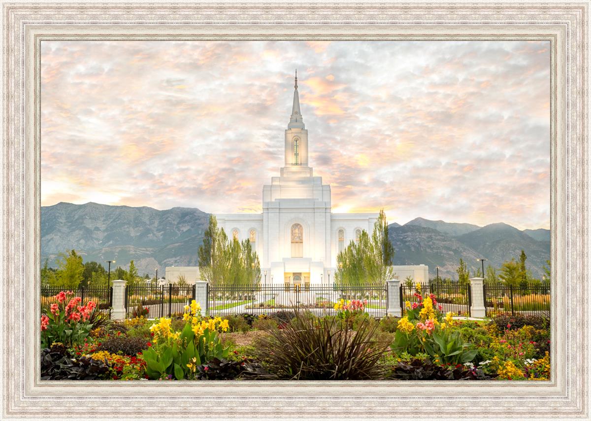 Orem Utah Sunrise Flowers Large Wall Art