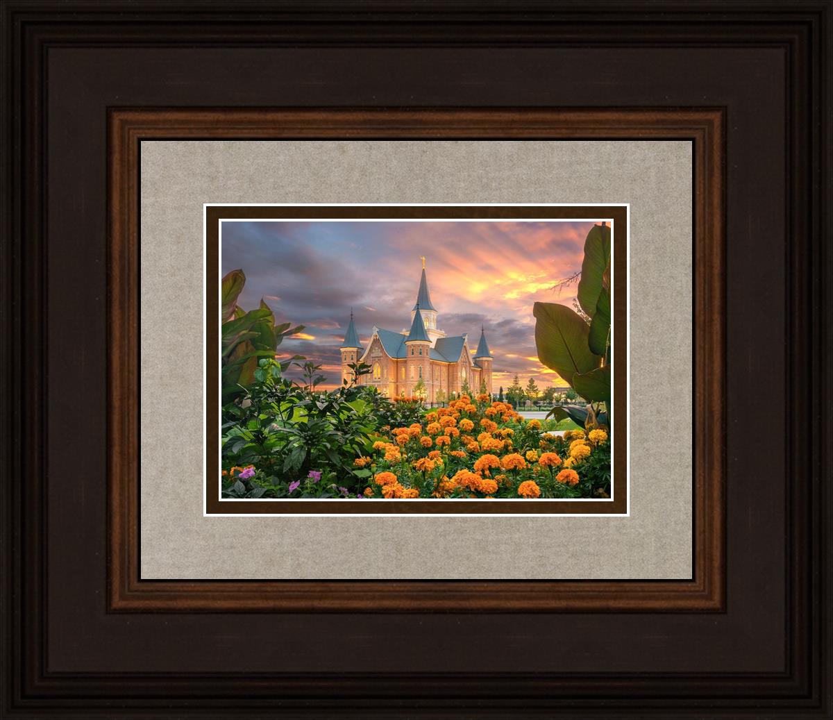 Provo City Center Temple Orange Flowers