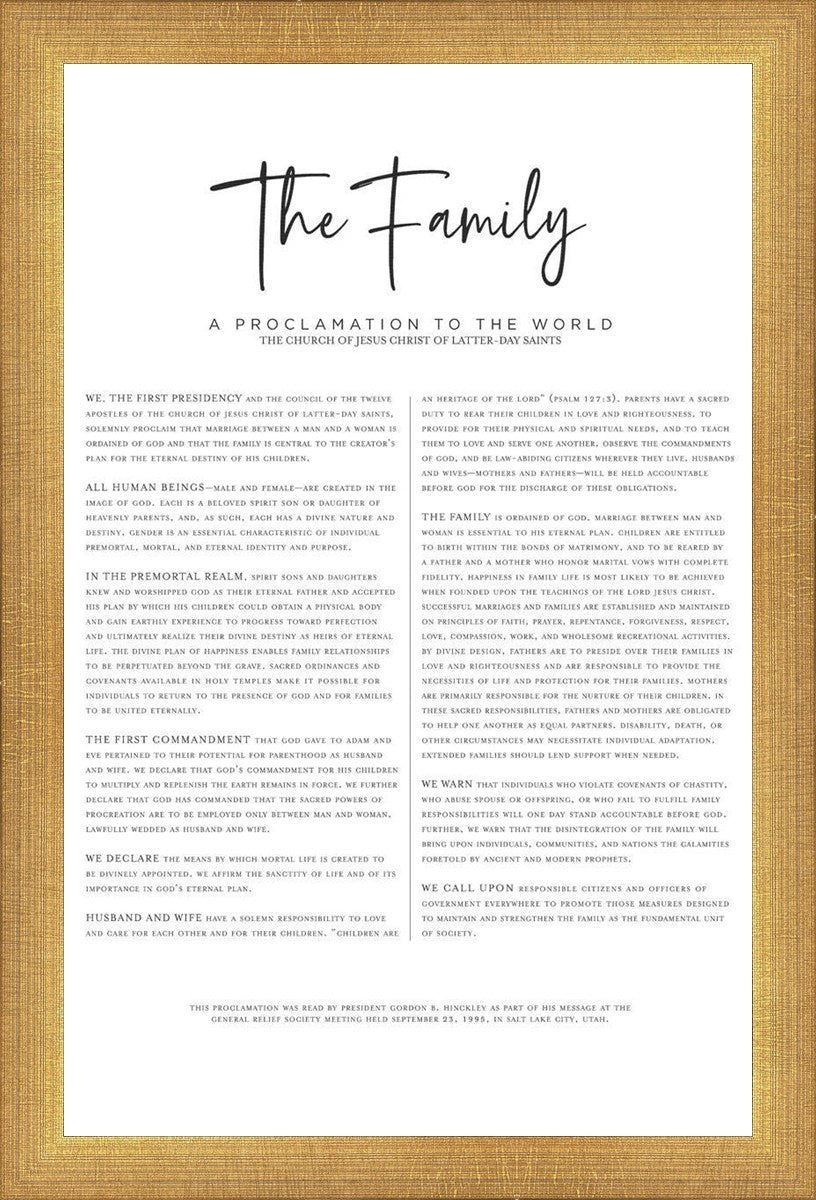 The Proclamation To The Family