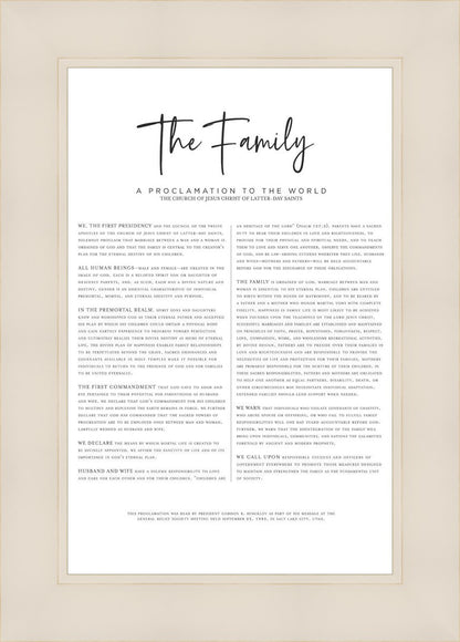 The Proclamation To The Family