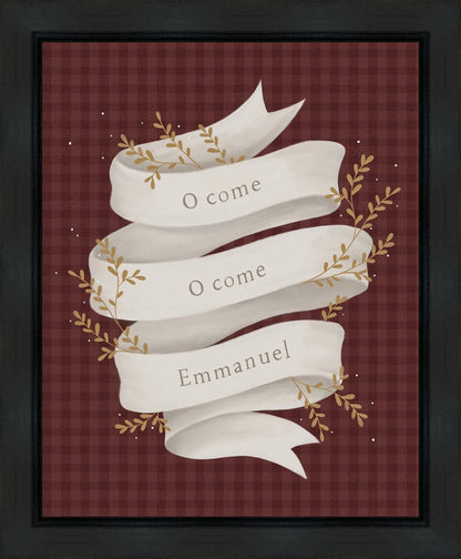 O Come Emmanuel Red Gallery Wrap