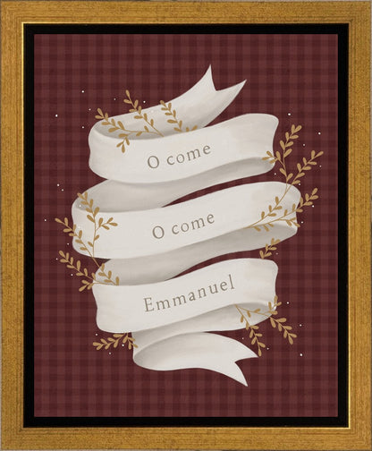 O Come Emmanuel Red Gallery Wrap