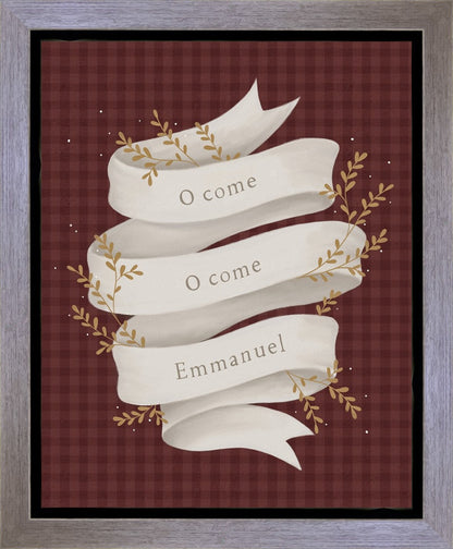 O Come Emmanuel Red Gallery Wrap