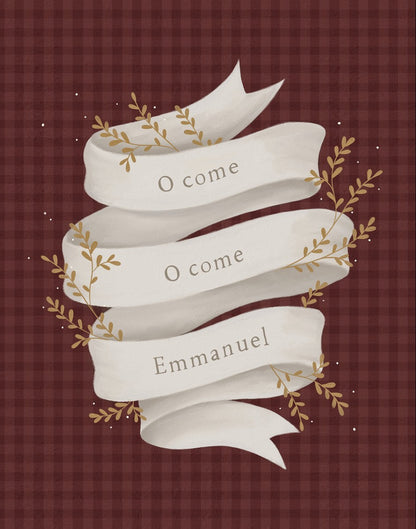 O Come Emmanuel Red Gallery Wrap