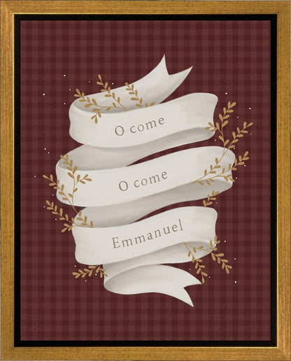 O Come Emmanuel Red Gallery Wrap