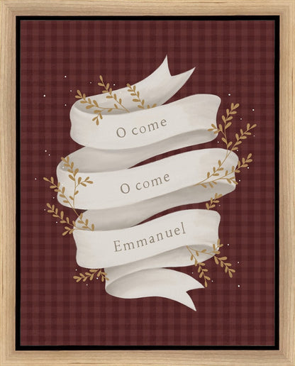 O Come Emmanuel Red Gallery Wrap