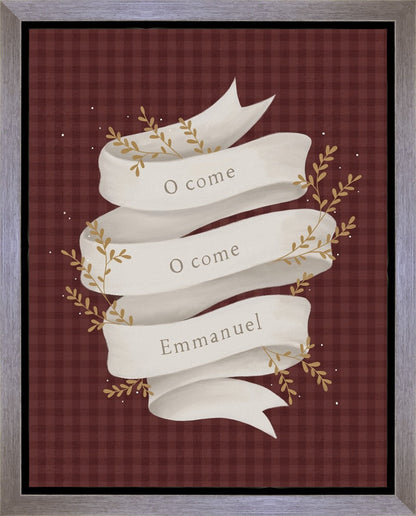 O Come Emmanuel Red Gallery Wrap